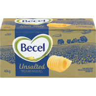 Becel Unsalted Plant-Based Margarine Bricks 454 g